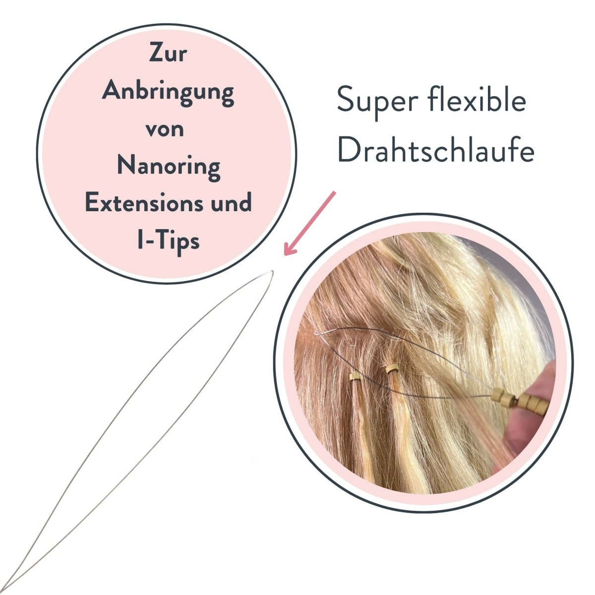 Einfädler für Microring oder Nanoring Extensions - Hair2Heart