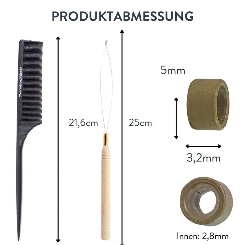 Microring Haarverlängerung Set für Microring Extensions aus Echthaar - Hair2Heart