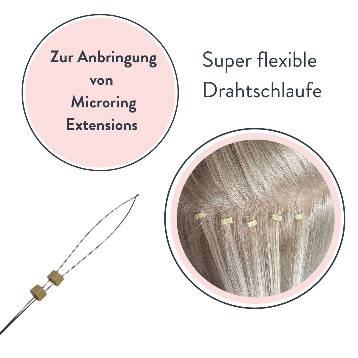 Microring Haarverlängerung Set für Microring Extensions aus Echthaar - Hair2Heart