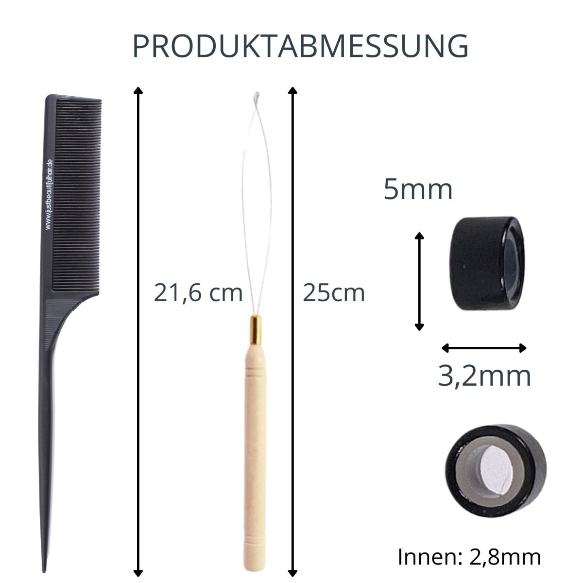 Microring Haarverlängerung Set für Microring Extensions aus Echthaar - Hair2Heart