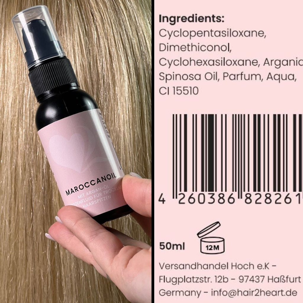Spitzenfluid mit Arganöl für Echthaar Extensions - Hair2Heart