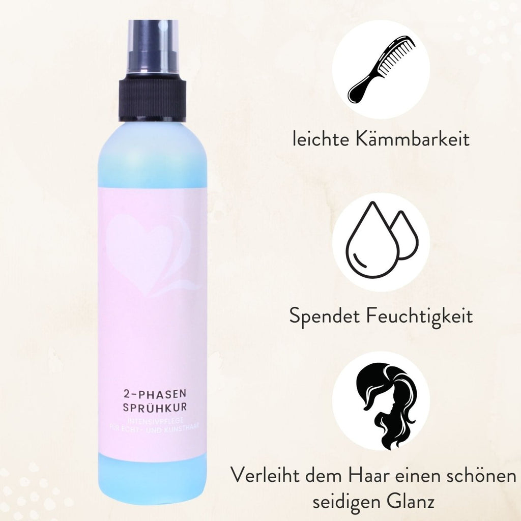 2-Phasen Sprühkur Echthaar Extensions - Hair2Heart