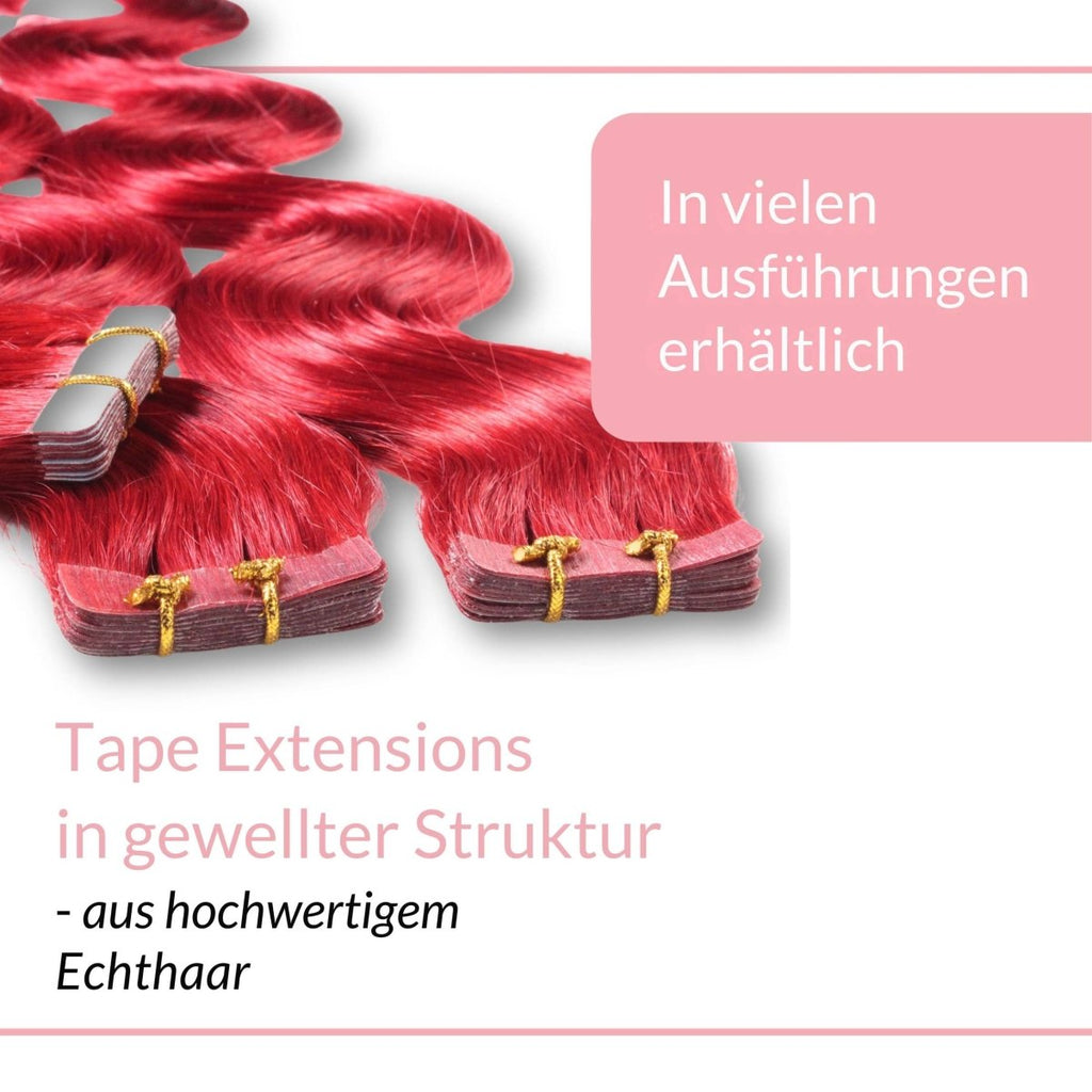 Tape Extensions gewellt aus Echthaar - Hair2Heart