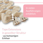 Tape Extensions gewellt aus Echthaar - Hair2Heart