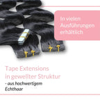 Tape Extensions gewellt aus Echthaar - Hair2Heart