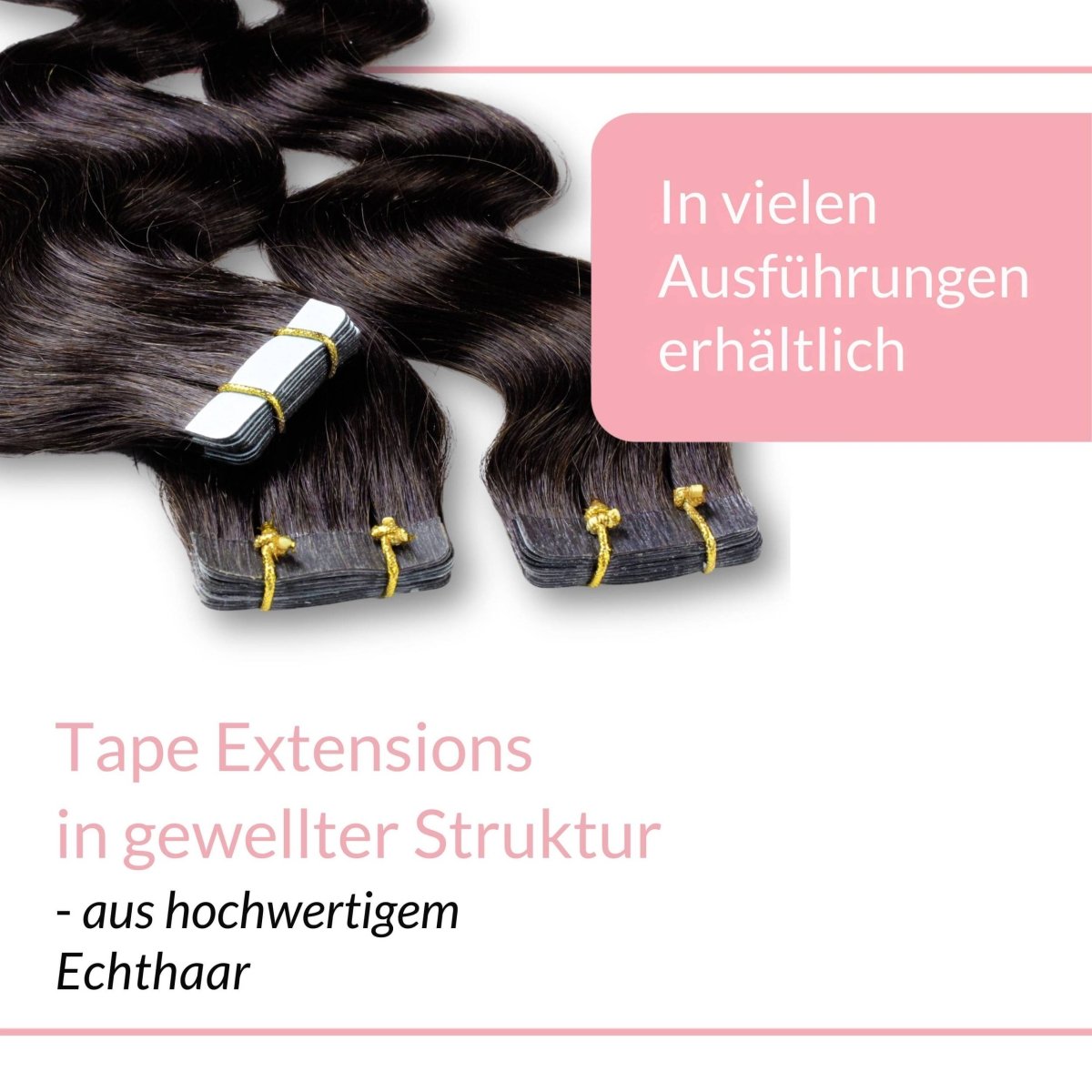 Tape Extensions gewellt aus Echthaar - Hair2Heart