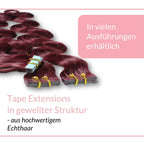 Tape Extensions gewellt aus Echthaar - Hair2Heart