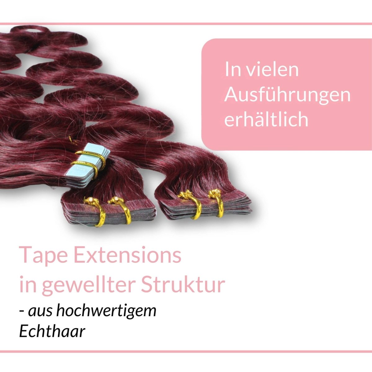Tape Extensions gewellt aus Echthaar - Hair2Heart