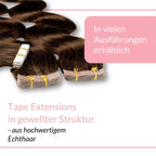 Tape Extensions gewellt aus Echthaar - Hair2Heart