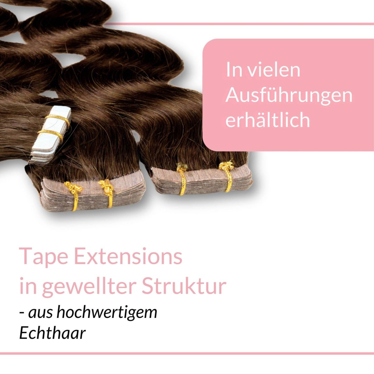 Tape Extensions gewellt aus Echthaar - Hair2Heart