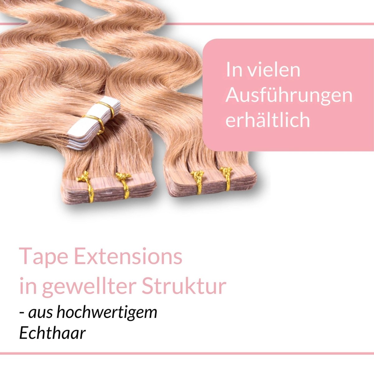 Tape Extensions gewellt aus Echthaar - Hair2Heart