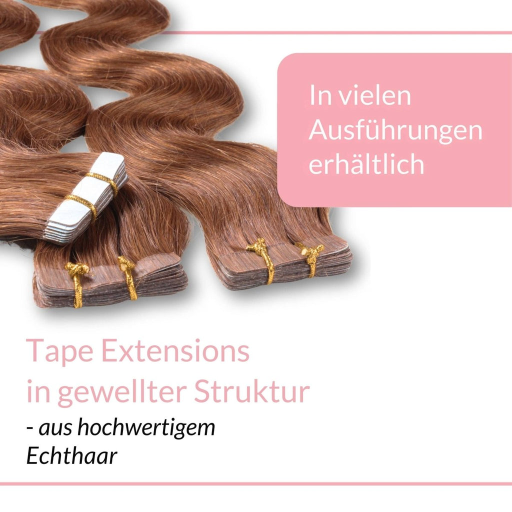 Tape Extensions gewellt aus Echthaar - Hair2Heart