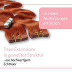 Tape Extensions gewellt aus Echthaar - Hair2Heart