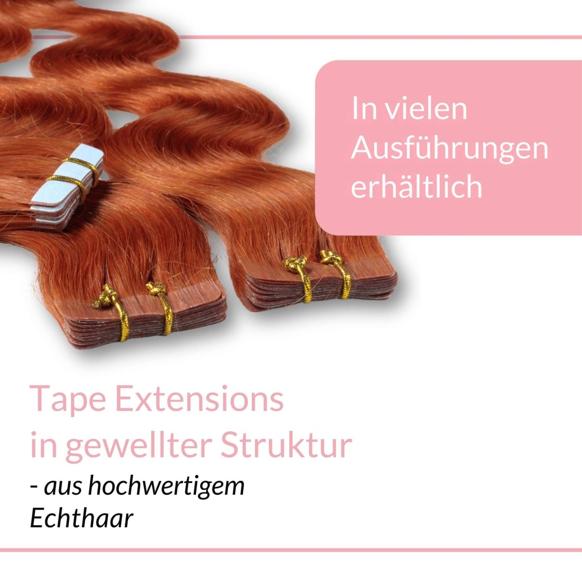 Tape Extensions gewellt aus Echthaar - Hair2Heart