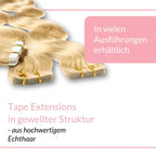 Tape Extensions gewellt aus Echthaar - Hair2Heart