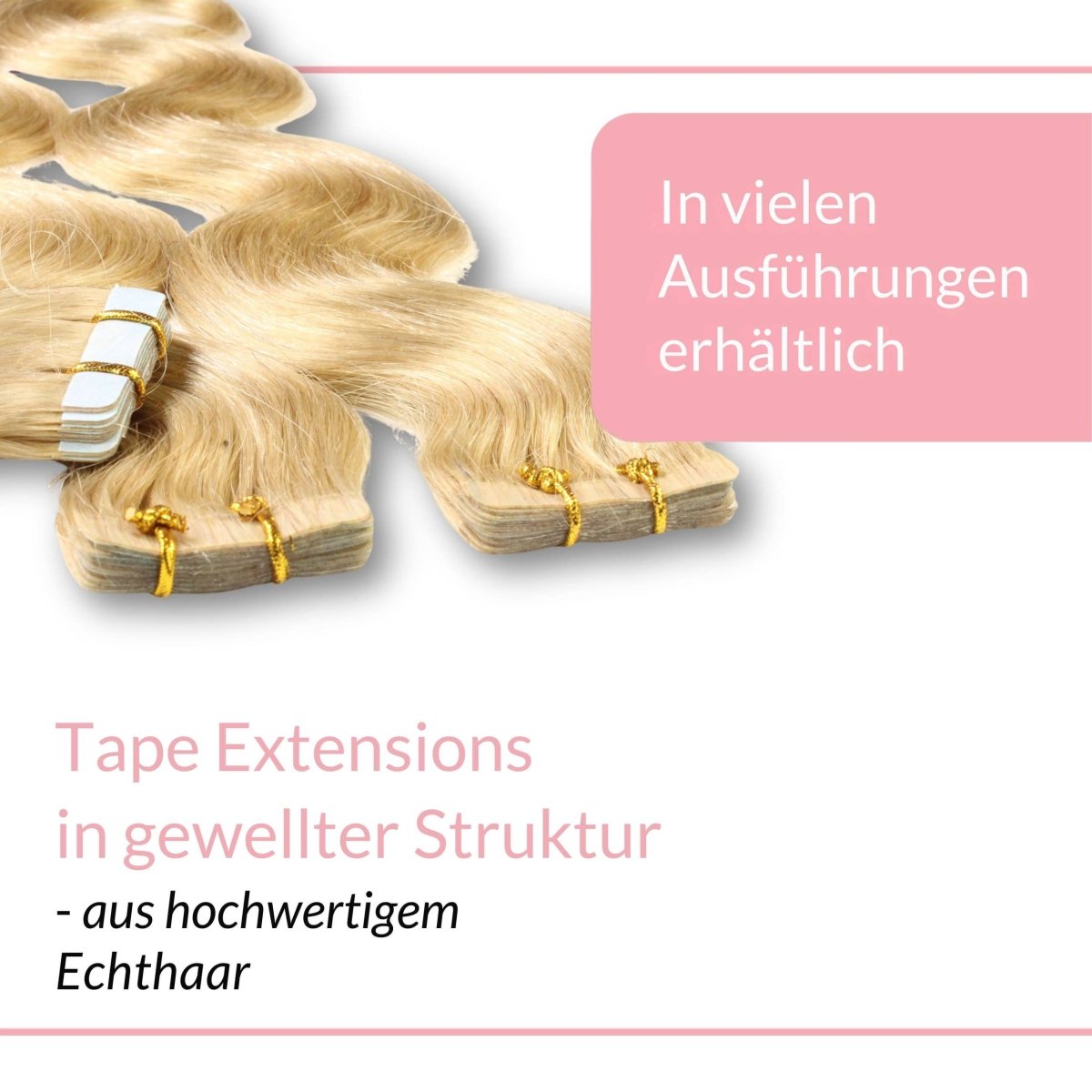 Tape Extensions gewellt aus Echthaar - Hair2Heart