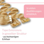 Tape Extensions gewellt aus Echthaar - Hair2Heart