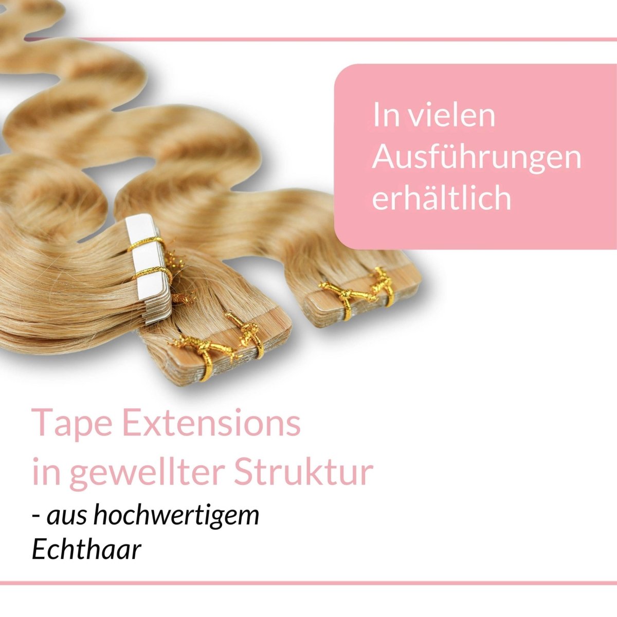 Tape Extensions gewellt aus Echthaar - Hair2Heart