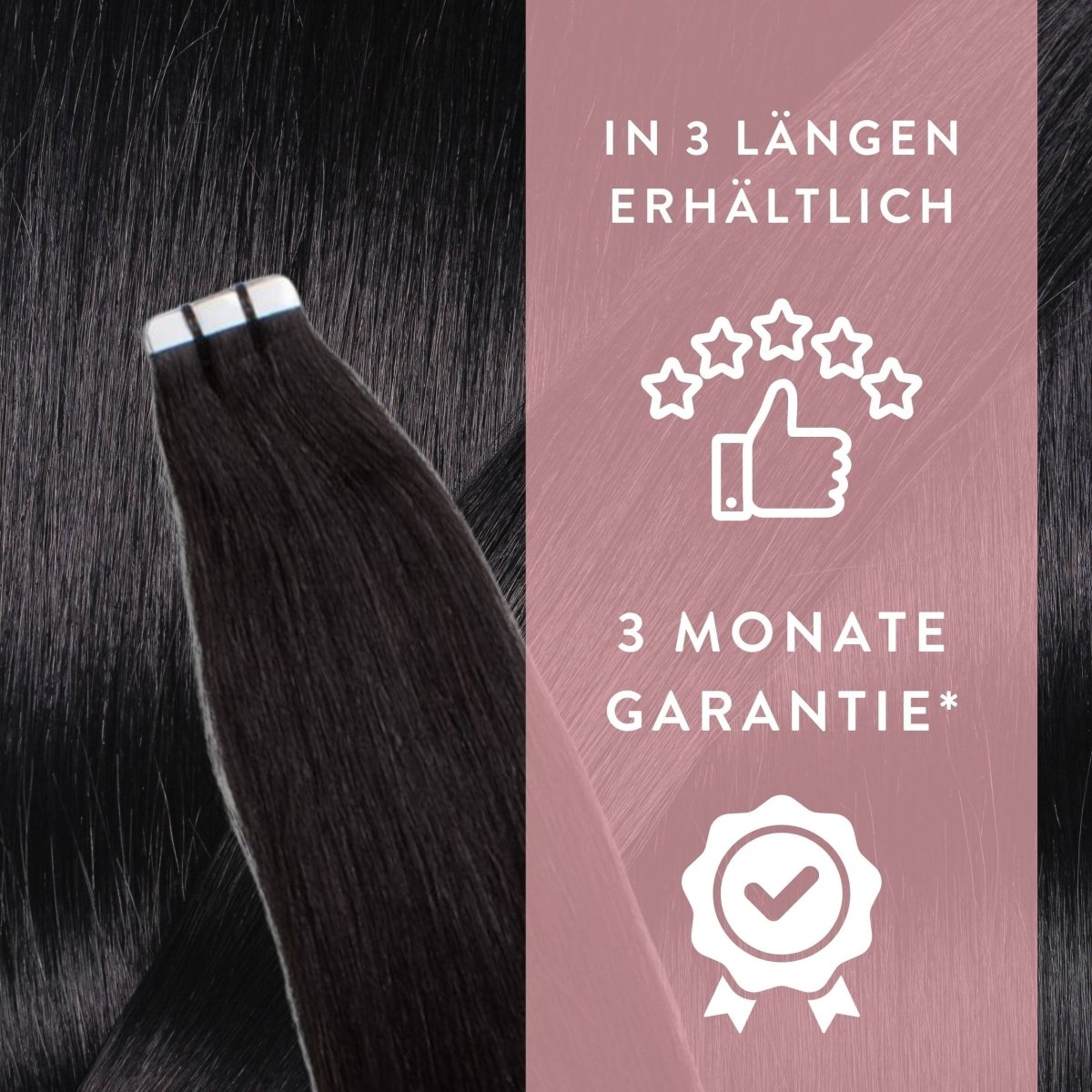 Premium Rohhaar Tape Extensions aus Remy Echthaar unbehandelt - Hair2Heart