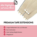 Premium Tape Extensions aus Remy Echthaar - Hair2Heart