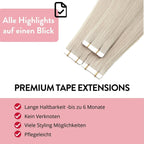 Premium Tape Extensions aus Remy Echthaar - Hair2Heart