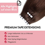 Premium Tape Extensions aus Remy Echthaar - Hair2Heart