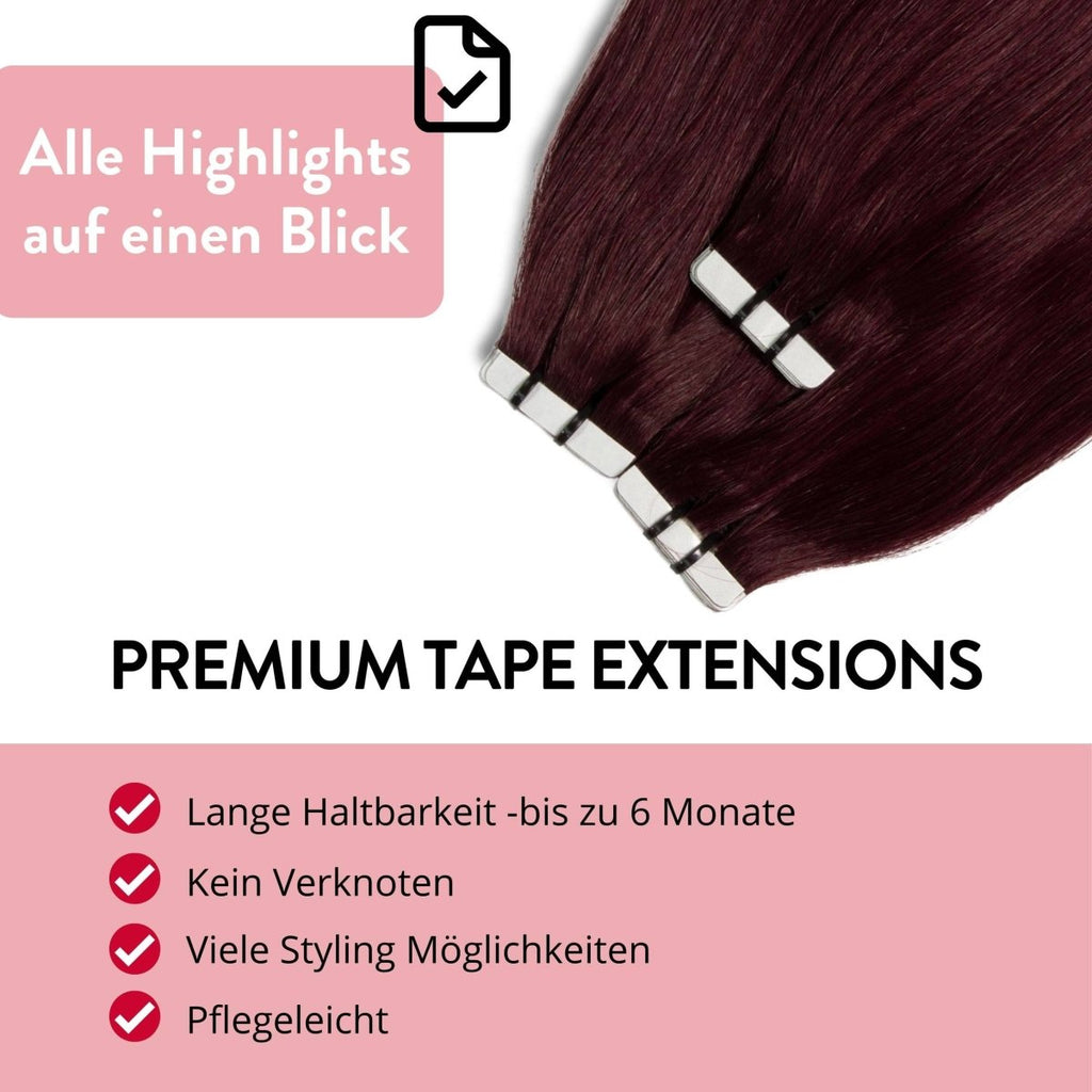 Premium Tape Extensions aus Remy Echthaar - Hair2Heart