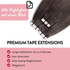 Premium Tape Extensions aus Remy Echthaar - Hair2Heart