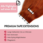 Premium Tape Extensions aus Remy Echthaar - Hair2Heart