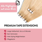 Premium Tape Extensions aus Remy Echthaar - Hair2Heart
