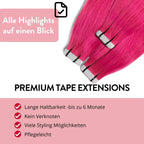 Premium Tape Extensions aus Remy Echthaar - Hair2Heart
