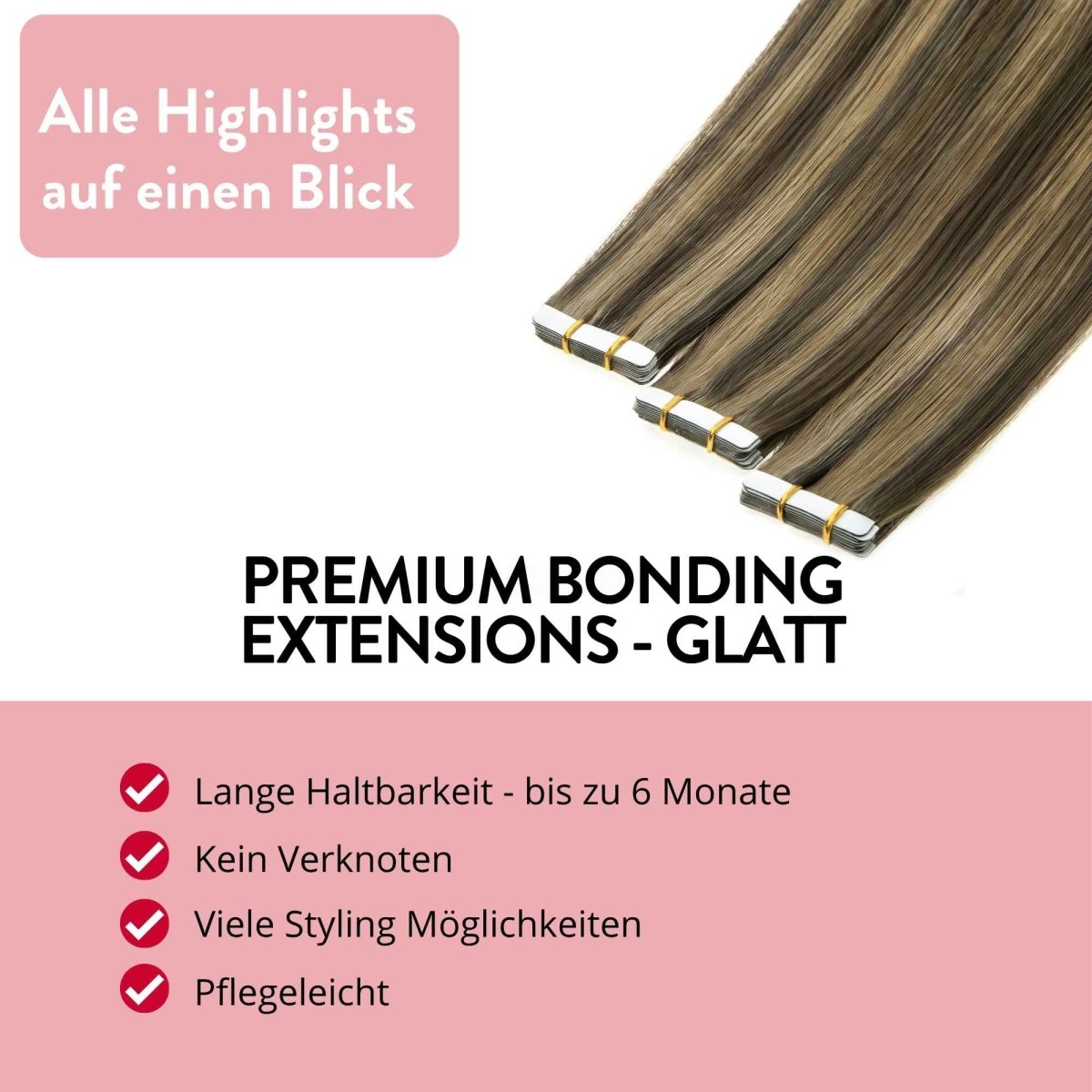 Premium Tape Extensions aus Remy Echthaar - Hair2Heart