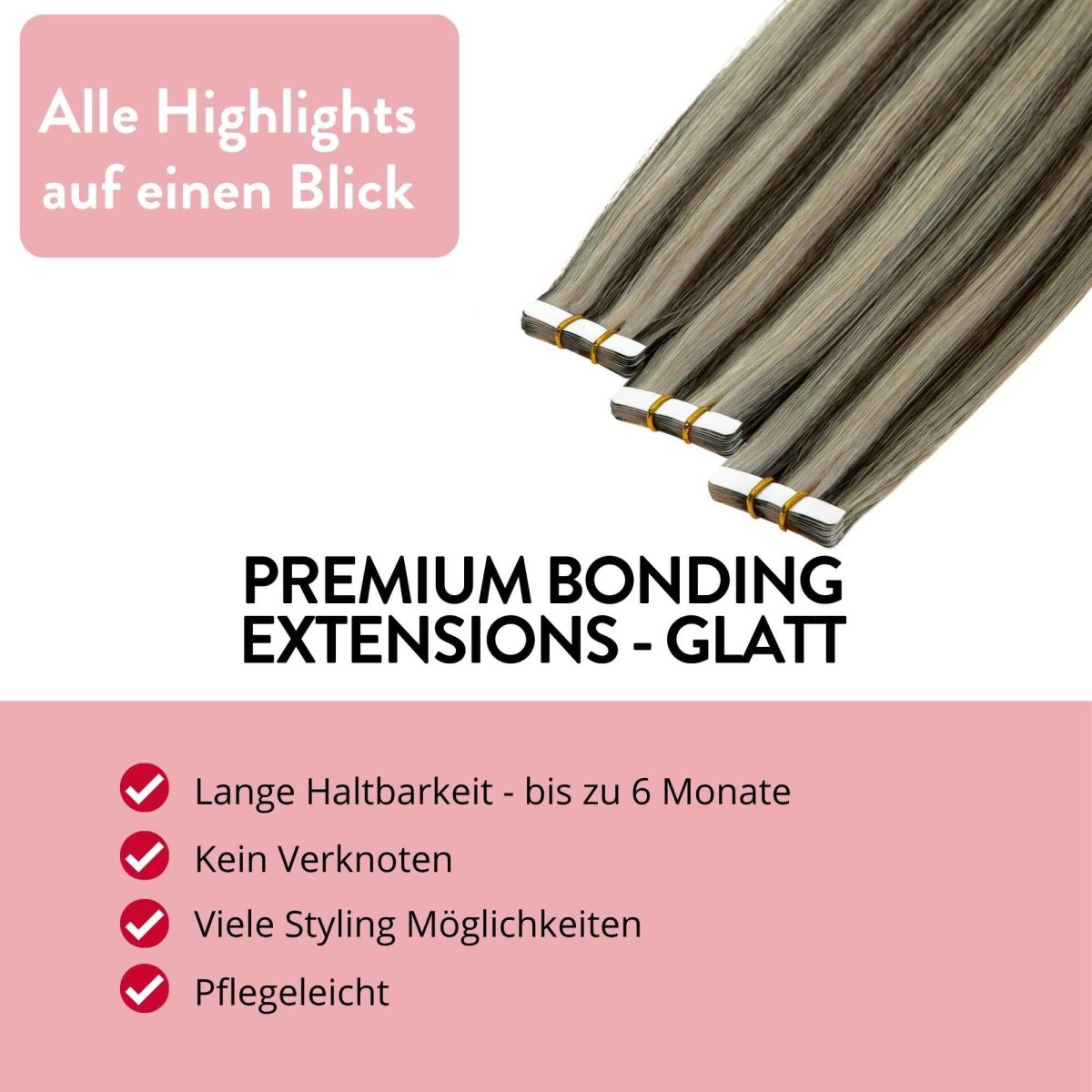 Premium Tape Extensions aus Remy Echthaar - Hair2Heart