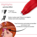 Tape Extensions glatt aus Echthaar - Hair2Heart