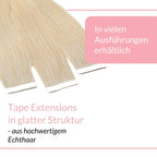 Tape Extensions glatt aus Echthaar - Hair2Heart