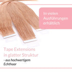 Tape Extensions glatt aus Echthaar - Hair2Heart