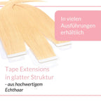 Tape Extensions glatt aus Echthaar - Hair2Heart