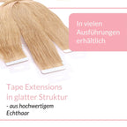 Tape Extensions glatt aus Echthaar - Hair2Heart