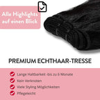 Premium Echthaartresse aus Remy Echthaar Weft Weaving - Hair2Heart