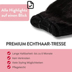 Premium Echthaartresse aus Remy Echthaar Weft Weaving - Hair2Heart