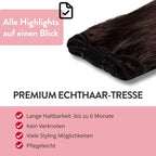 Premium Echthaartresse aus Remy Echthaar Weft Weaving - Hair2Heart