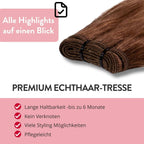 Premium Echthaartresse aus Remy Echthaar Weft Weaving - Hair2Heart