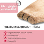 Premium Echthaartresse aus Remy Echthaar Weft Weaving - Hair2Heart