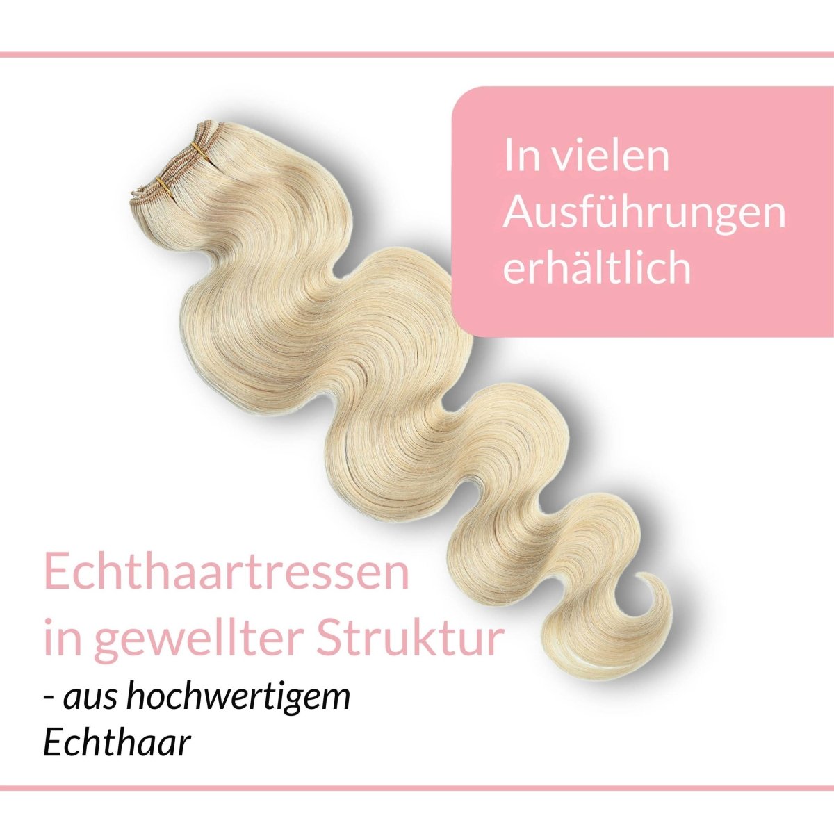 Gewellte Echthaartresse Weft Weaving - Hair2Heart