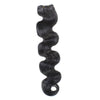 Wavy human hair weft