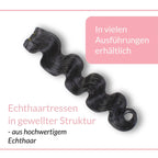 Gewellte Echthaartresse Weft Weaving - Hair2Heart