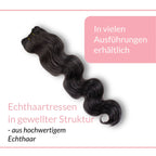 Gewellte Echthaartresse