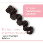 Gewellte Echthaartresse Weft Weaving - Hair2Heart