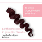 Gewellte Echthaartresse Weft Weaving - Hair2Heart
