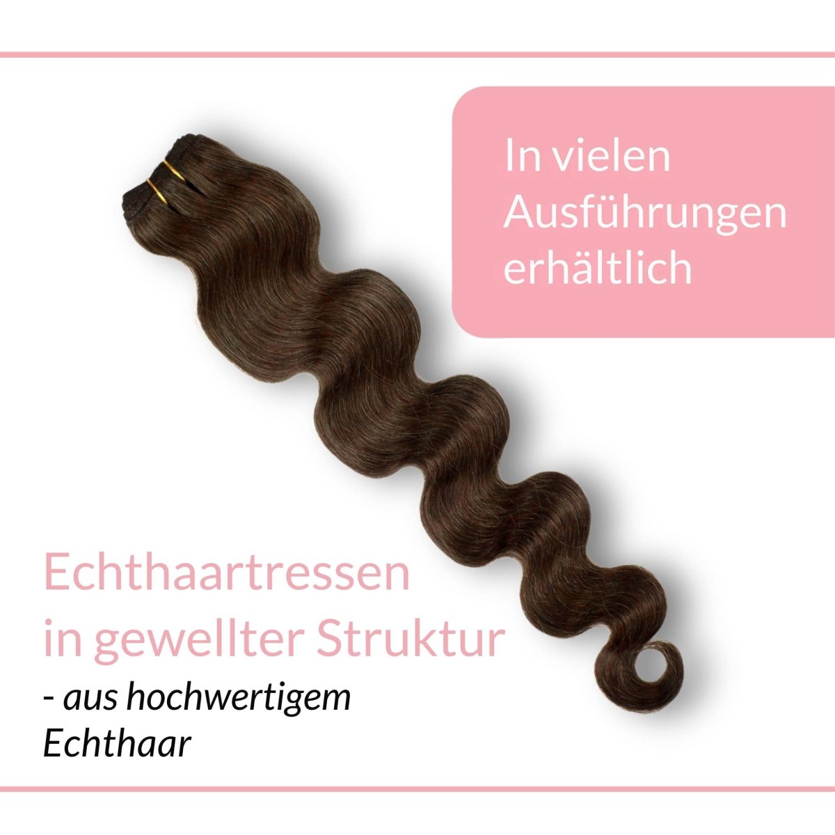 Gewellte Echthaartresse Weft Weaving - Hair2Heart